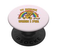 Drôle inapproprié : ça brûle Quand Je Fais Pipi Arc-en-Ciel PopSockets PopGrip Adhésif