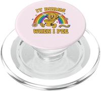Drôle inapproprié : ça brûle Quand Je Fais Pipi Arc-en-Ciel PopSockets PopGrip pour MagSafe