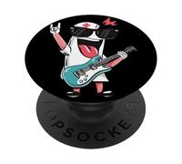 Drôle infirmière Rock Musique Guitare Humour Design rétro PopSockets PopGrip Adhésif
