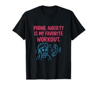 Drôle introverti contre l'anxiété du téléphone - Humour anti-social T-Shirt