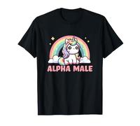 Drôle Ironic Men Mignon Alpha Male Licorne T-Shirt