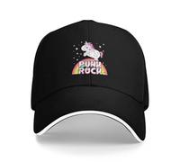 Drôle Ironique Cool Licorne Punk Rock Musique Tee Festival Chemise Casquette de Baseball |-F-| Casquette de Luxe Femme de Luxe Homme