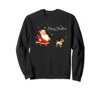 Drôle Jack Russell Chien Père Noël Promenade Sweatshirt