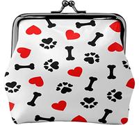 Drôle Je t'aime Chaleur os Motif Boucle en Cuir Porte-Monnaie Pochette Vintage Baiser Serrure Changement Sac à Main Portefeuilles pour Femmes Filles