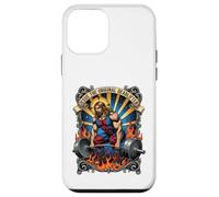 Drôle Jésus Deadlift Gym Humour Fitness Christian Workout Art Coque pour iPhone 12 Mini