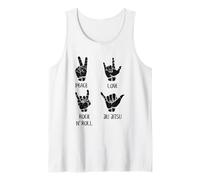 Drôle Jiu Jitsu Peace Love Rock N Roll BJJ Training Débardeur