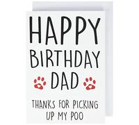 Drôle Joyeux Anniversaire Carte à partir de The Dog, Carte pour Lui Animal Domestic Carte Amoureux des Chiens Carte Carte D'Anniversaire, Carte pour Chien Papa, Papa Carte , Chien Papa Carte PC285