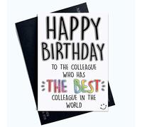 Drôle Joyeux Anniversaire Collègue Carte Cartes de Voeux Anniversaire Coworker Carte Collègue Who Has le Meilleur Collègue Banta Humour Friend PC655