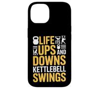 Drôle Kettlebell Ups and Downs Fitness Dicton Coque pour iPhone 14