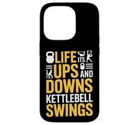 Drôle Kettlebell Ups and Downs Fitness Dicton Coque pour iPhone 14 Pro