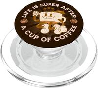 Drôle : la Vie est Super Bonne après Une Tasse de café PopSockets PopGrip pour MagSafe