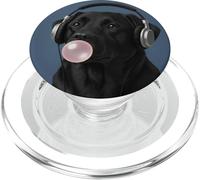 Drôle Labrador Noir Amateur de Musique Bubblegum Maman Papa Enfants PopSockets PopGrip pour MagSafe