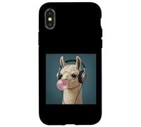 Drôle Lama Music Lover Bubblegum Zoo Garçons Filles Enfants Coque pour iPhone X/XS