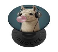 Drôle Lama Music Lover Bubblegum Zoo Garçons Filles Enfants PopSockets PopGrip Adhésif