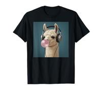 Drôle Lama Music Lover Bubblegum Zoo Garçons Filles Enfants T-Shirt