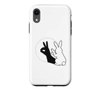 Drôle Lapin Main Ombre marionnette Pop Art Coque pour iPhone XR