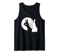 Drôle Lapin Main Ombre marionnette Pop Art Débardeur