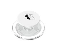 Drôle Lapin Main Ombre marionnette Pop Art PopSockets PopGrip pour MagSafe