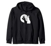 Drôle Lapin Main Ombre marionnette Pop Art Sweat à Capuche