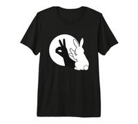 Drôle Lapin Main Ombre marionnette Pop Art T-Shirt Haut de Gamme
