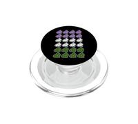 Drôle Lapin Pixel Art LGBT Genre Queer Couleurs Drapeau PopSockets PopGrip pour MagSafe