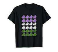 Drôle Lapin Pixel Art LGBT Genre Queer Couleurs Drapeau T-Shirt Graphique avec Valeur