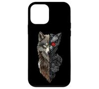 Drôle Loup Robot Tech Cyborg IA Robotic Dystopique AI Wolf Coque pour iPhone 12 Mini