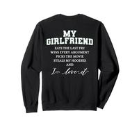 Drôle, ma Copine gagne et Je l'adore, Meilleur Cadeau pour Sweatshirt