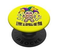 Drôle Mardi Gras Voodoo Doll I Put a Spell on You PopSockets PopGrip Adhésif