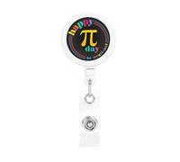 Drôle Mathématique Happy Pi Day Porte-Badge Rétractable Reel Clip Id Card Holder forNurse Student Office Worker