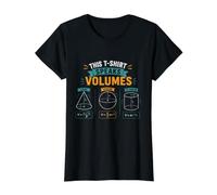 Drôle Mathématiques Sciences Mathématiques Parler Volumes Géométrie T-Shirt Graphique avec Valeur, Femme, Noir, L