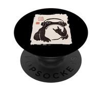 Drôle Matsumoto Hoji Grumpy Frog Rock-and-Roll Music Art PopSockets PopGrip Adhésif