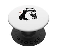 Drôle Matsumoto Hoji Grumpy Frog Rock-and-Roll Music Art PopSockets PopGrip Adhésif