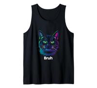 Drôle Meme disant Bruh avec chat Salutations Adolescents Garçons Hommes Débardeur