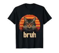 Drôle Meme Disant Bruh avec Chat Salutations T-Shirt