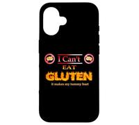 drôle Meme, I Can't Eat Gluten It Makes My Tummy Hurt Coque pour iPhone 16