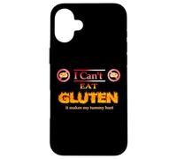 drôle Meme, I Can't Eat Gluten It Makes My Tummy Hurt Coque pour iPhone 16 Plus