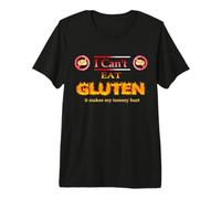 drôle Meme, I Can't Eat Gluten It Makes My Tummy Hurt T-Shirt Haut de Gamme