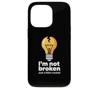 Drôle Memes Texte Funny I'm Not Broken Just A Little Cracked Coque pour iPhone 13 Pro