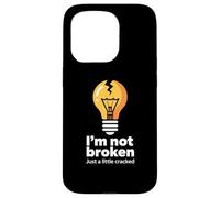 Drôle Memes Texte Funny I'm Not Broken Just A Little Cracked Coque pour iPhone 15 Pro