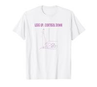 Drôle Ménopause Jambes Up Cortisol Down Perimenopause Humour T-Shirt Graphique avec Valeur