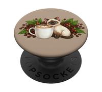 drôle Mignon Chat siam Chaton avec Une Tasse de café PopSockets PopGrip Adhésif