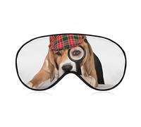 Drôle mignon chien Beagle masque de sommeil bandeau pour dormir élastique occultant masque pour les yeux couverture pour une nuit complète de sommeil voyage et sieste