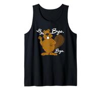 Drôle Mignon Heureux Gros Ventre Castor Disant au Revoir - Débardeur