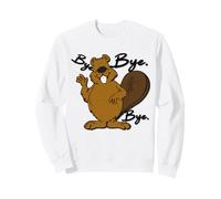 Drôle Mignon Heureux Gros Ventre Castor Disant au Revoir - Sweatshirt