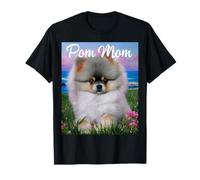 Drôle Mignon Pompon Maman Chien Chiot poméranien Amusant T-Shirt