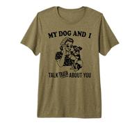 drôle Mon Chien Schnauzer Nain et Je Parle de toi T-Shirt Haut de Gamme
