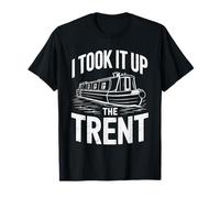 Drôle Narrowboat Canal Barge Up The Trent River Blague Vintage T-Shirt