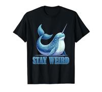 Drôle Narval Stay Weird Mignon Océan Animal Lover Humour T-Shirt Graphique avec Valeur