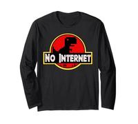 Drôle Nerdy No Internet Dinosaur Computer Science Professeur Manche Longue